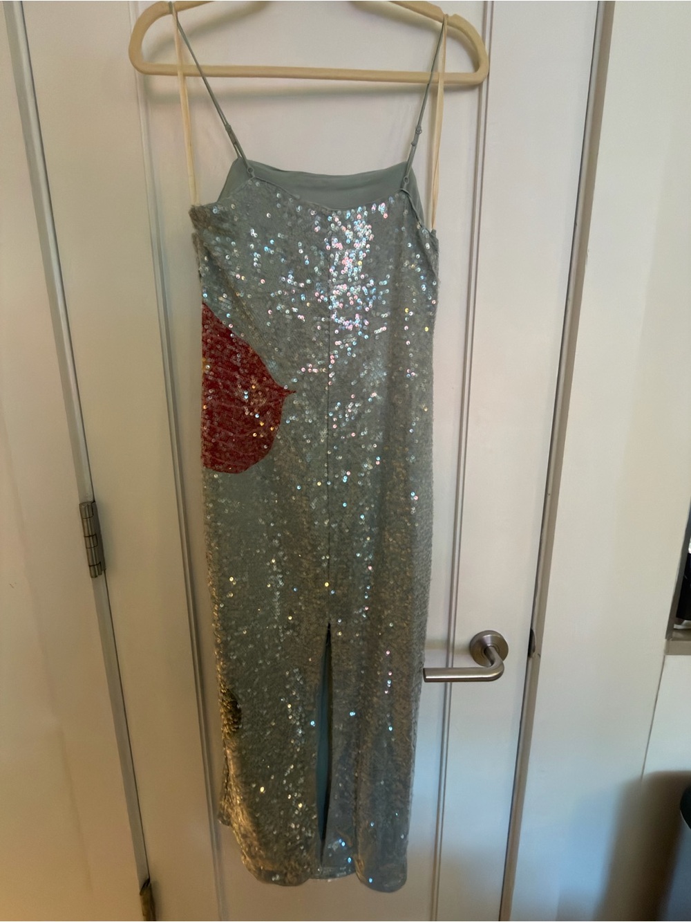 BRAND NEW - Farm Rio Sequin Slip Dress with Red Floral Accents - NEVER WORN - Picture 2 of 4